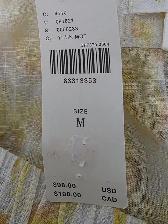 Anthropologie Maeve Off The Shoulder Ruffled Yellow Blouse NWT Size M - Picture 8 of 14